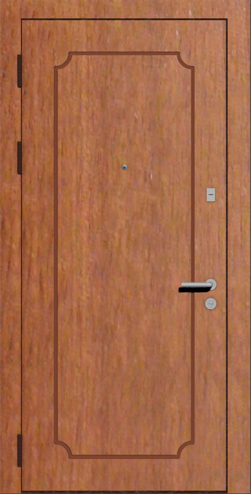 Надежная входная дверь с отделкой МДФ B51 красное дерево